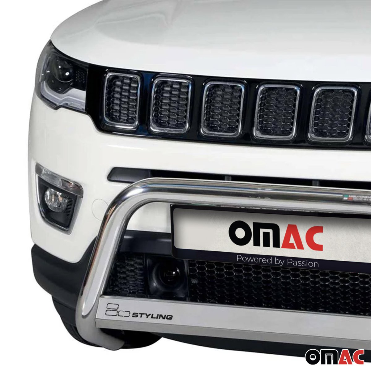 Jeep Compass Bull Bar - Omac - Steel - Silver - '17-'25
